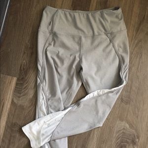 Light gray and white women’s L workout leggings